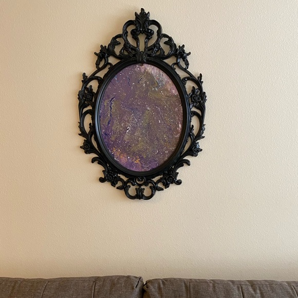 handmade Framed Cardboard Art Modern Acrylic Paint - Picture 2 of 14